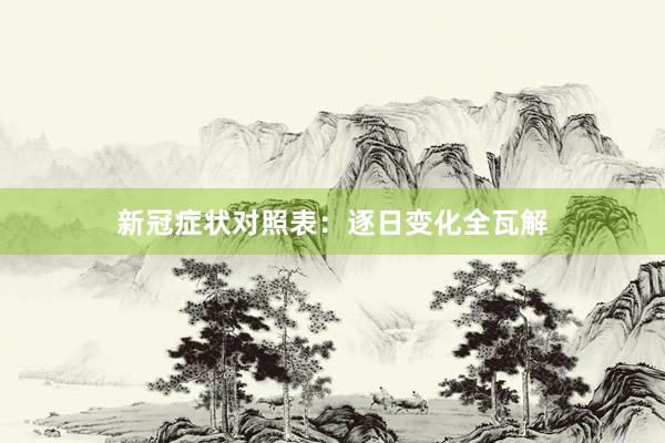 新冠症状对照表：逐日变化全瓦解