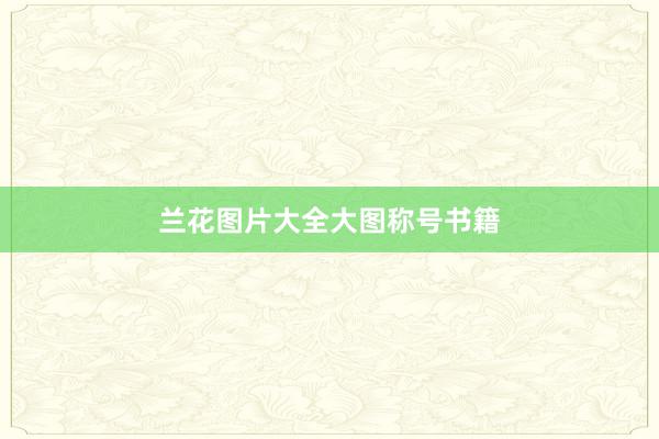 兰花图片大全大图称号书籍